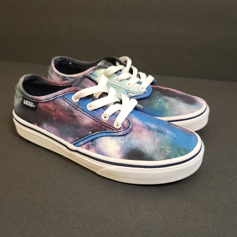 VANS 721356 COSMIC GALAXY CANVAS LACE UP SKATE SNEAKER MISSY?KIDS SIZE 2  20CM